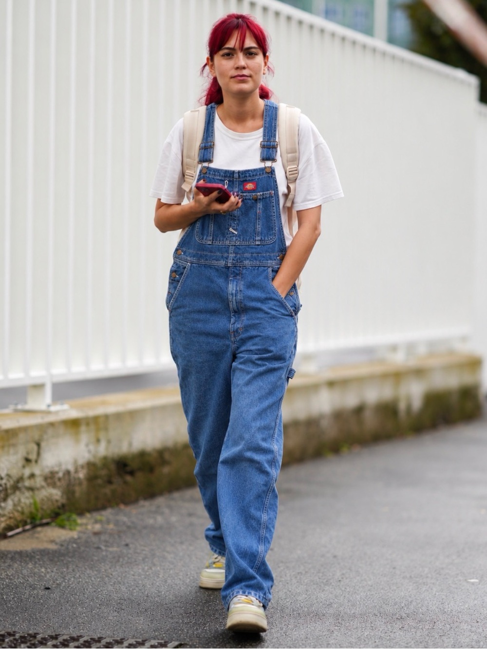 Dickies Men’s Denim Bib Overalls 38x32 Blue Workwear Carpenter